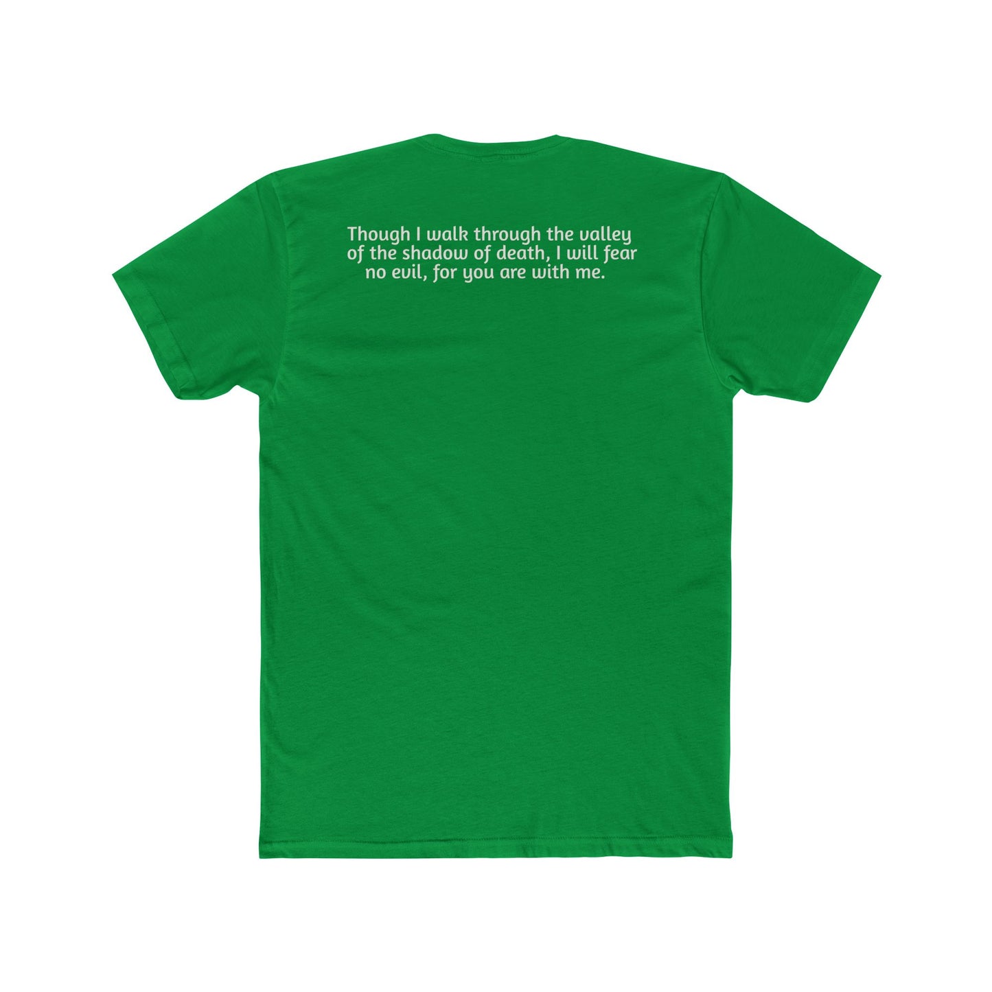 Dark Shirts - Psalm 23:4 - Unisex Cotton Crew Tee – Psalm 23:4, Inspirational Shirt, Christian Apparel, Gift for Believers, Casual Wear