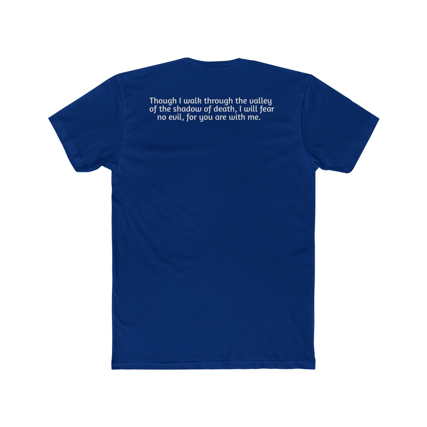 Dark Shirts - Psalm 23:4 - Unisex Cotton Crew Tee – Psalm 23:4, Inspirational Shirt, Christian Apparel, Gift for Believers, Casual Wear