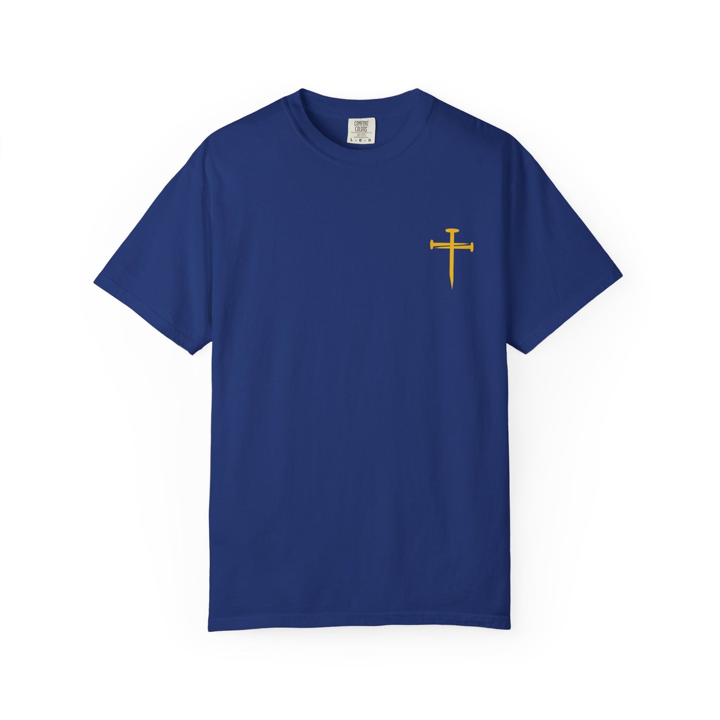 Dark - Edgy Nail Cross Design. Garment-Dyed T-Shirt with Minimalist Design, Unisex Casual Tee, Summer Wardrobe Staple, Gift for Him/Her, Trendy Fashion Top