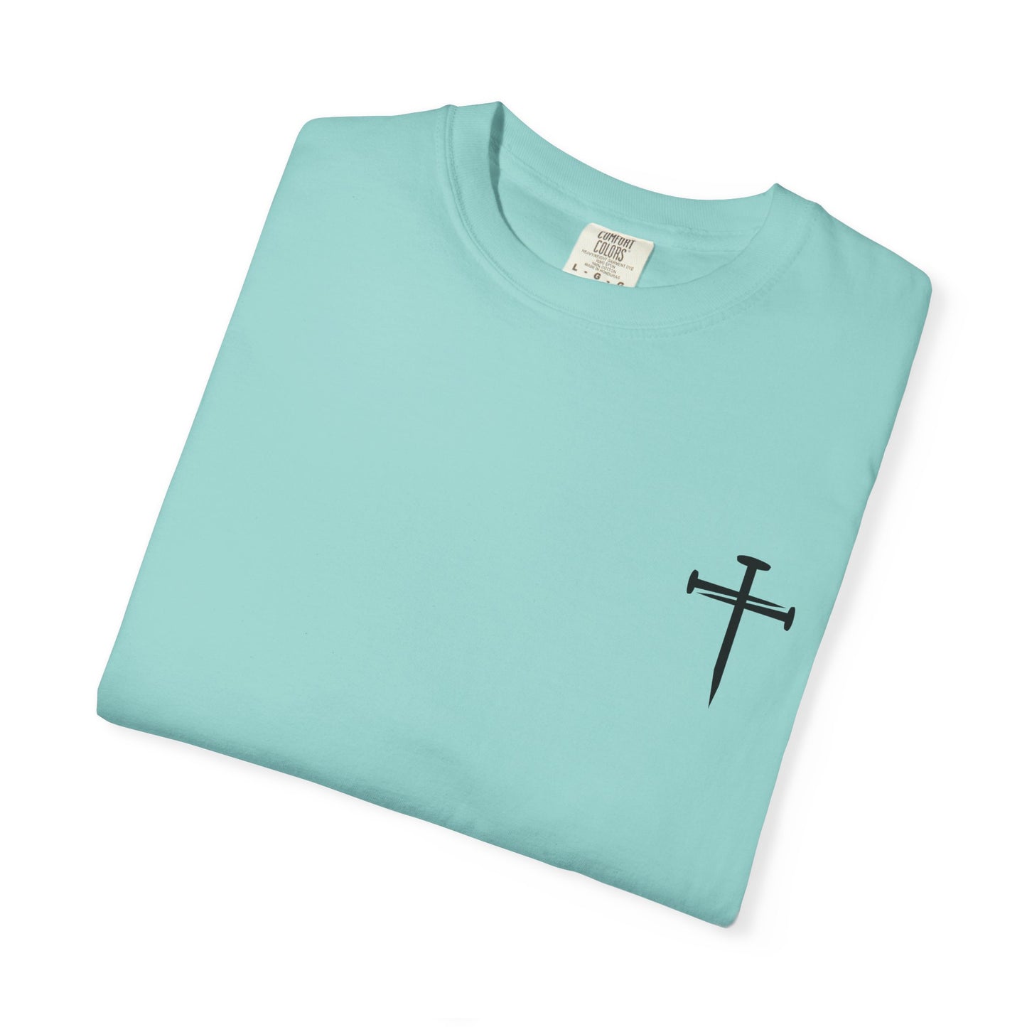 Edgy Nail Cross Design. Garment-Dyed T-Shirt with Minimalist Design, Unisex Casual Tee, Summer Wardrobe Staple, Gift for Him/Her, Trendy Fashion Top