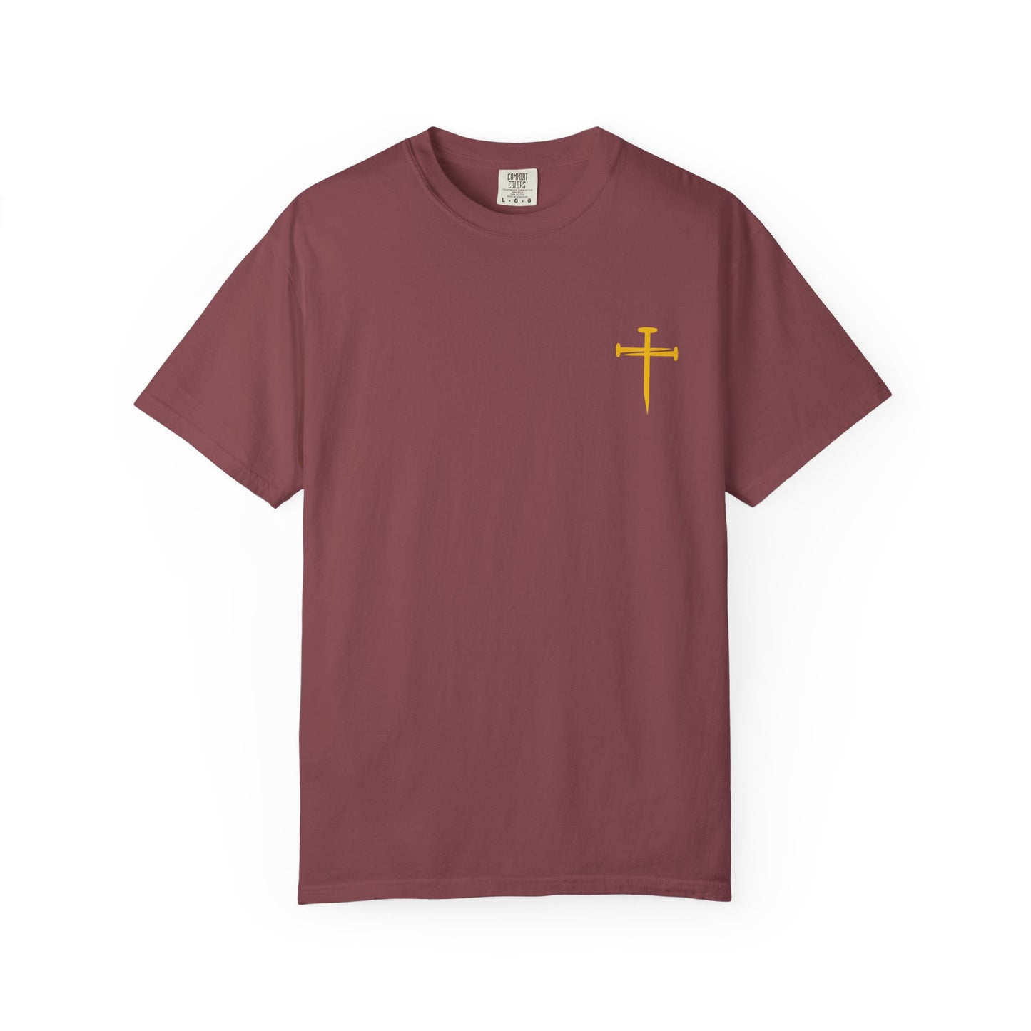 Dark - Edgy Nail Cross Design. Garment-Dyed T-Shirt with Minimalist Design, Unisex Casual Tee, Summer Wardrobe Staple, Gift for Him/Her, Trendy Fashion Top