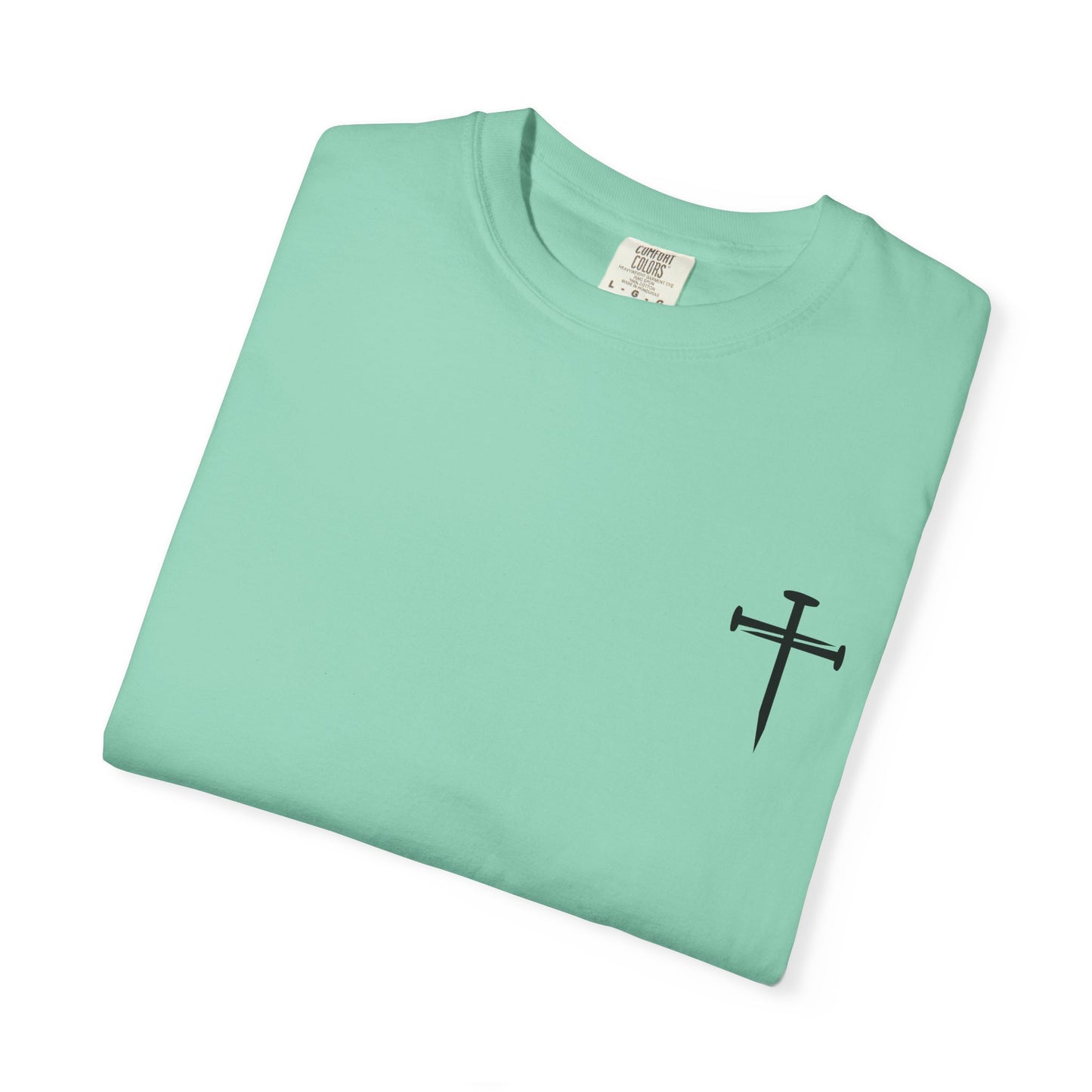 Edgy Nail Cross Design. Garment-Dyed T-Shirt with Minimalist Design, Unisex Casual Tee, Summer Wardrobe Staple, Gift for Him/Her, Trendy Fashion Top