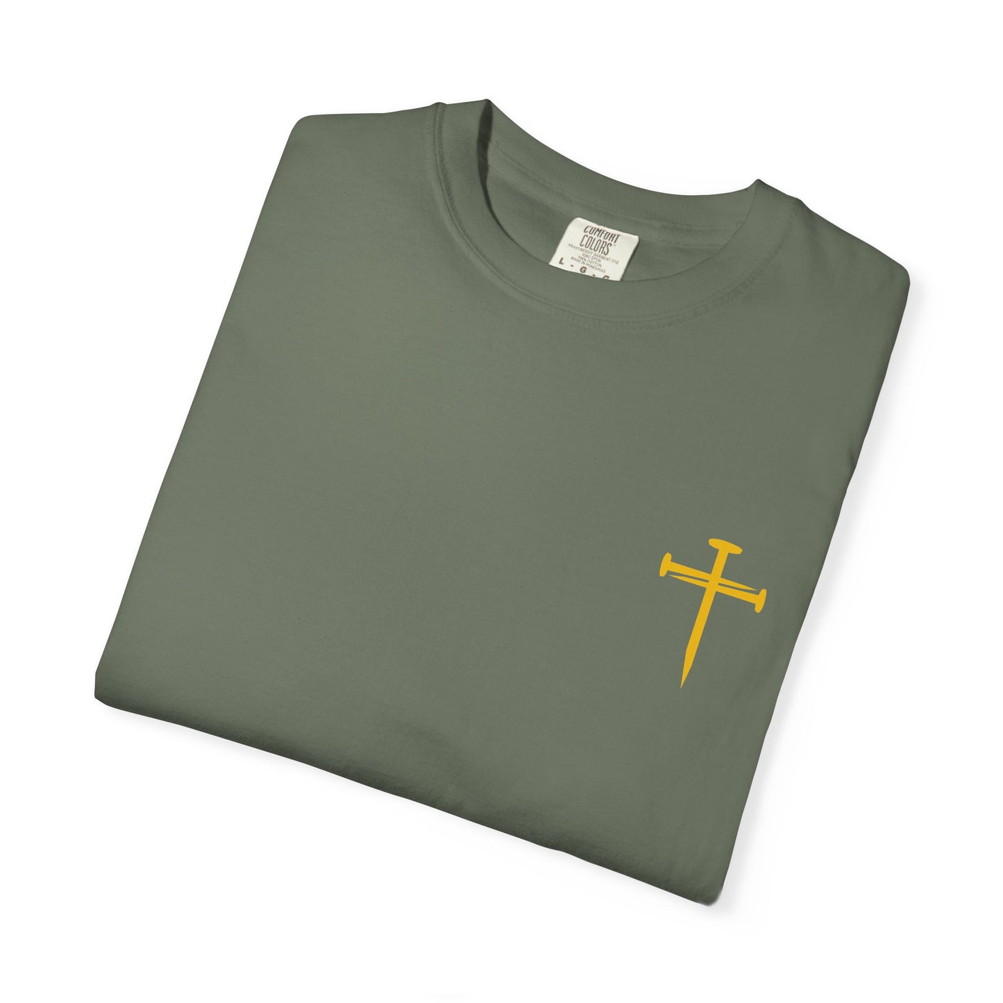 Dark - Edgy Nail Cross Design. Garment-Dyed T-Shirt with Minimalist Design, Unisex Casual Tee, Summer Wardrobe Staple, Gift for Him/Her, Trendy Fashion Top