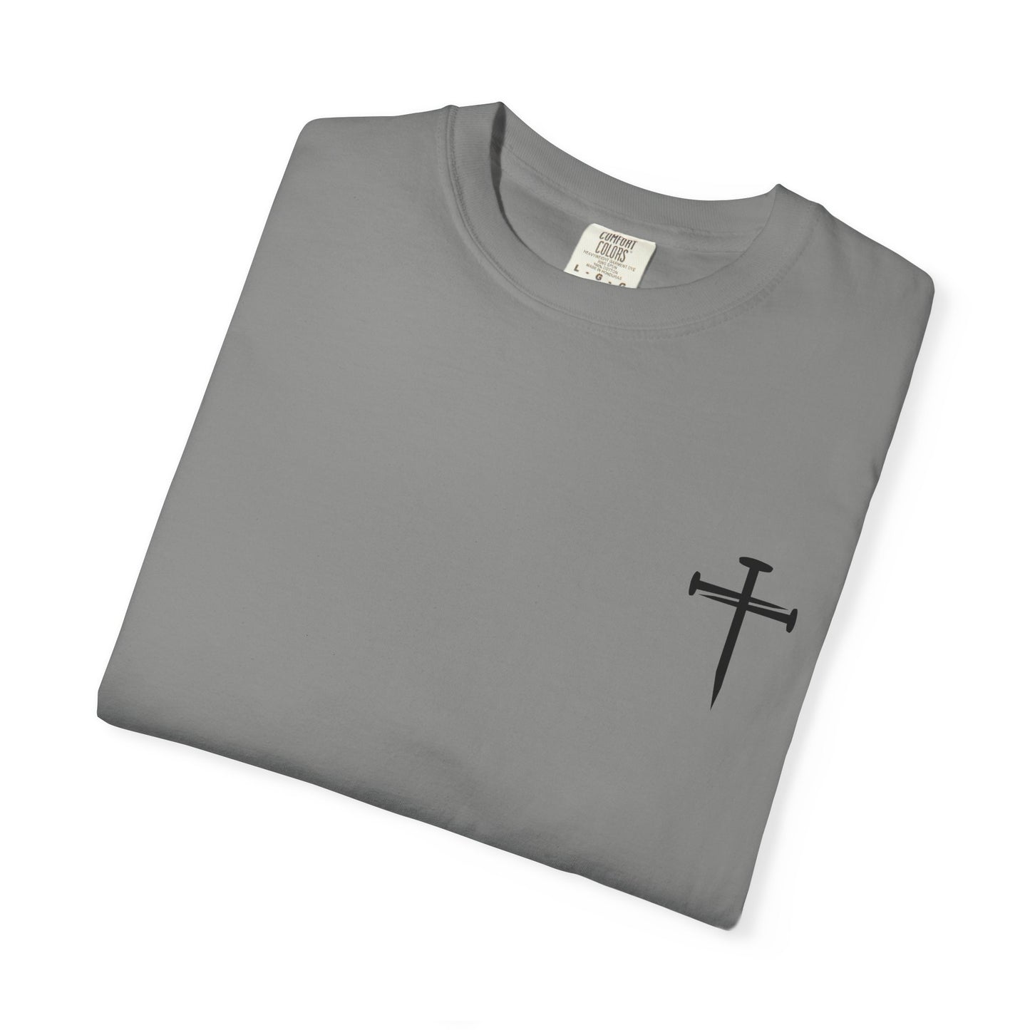 Edgy Nail Cross Design. Garment-Dyed T-Shirt with Minimalist Design, Unisex Casual Tee, Summer Wardrobe Staple, Gift for Him/Her, Trendy Fashion Top