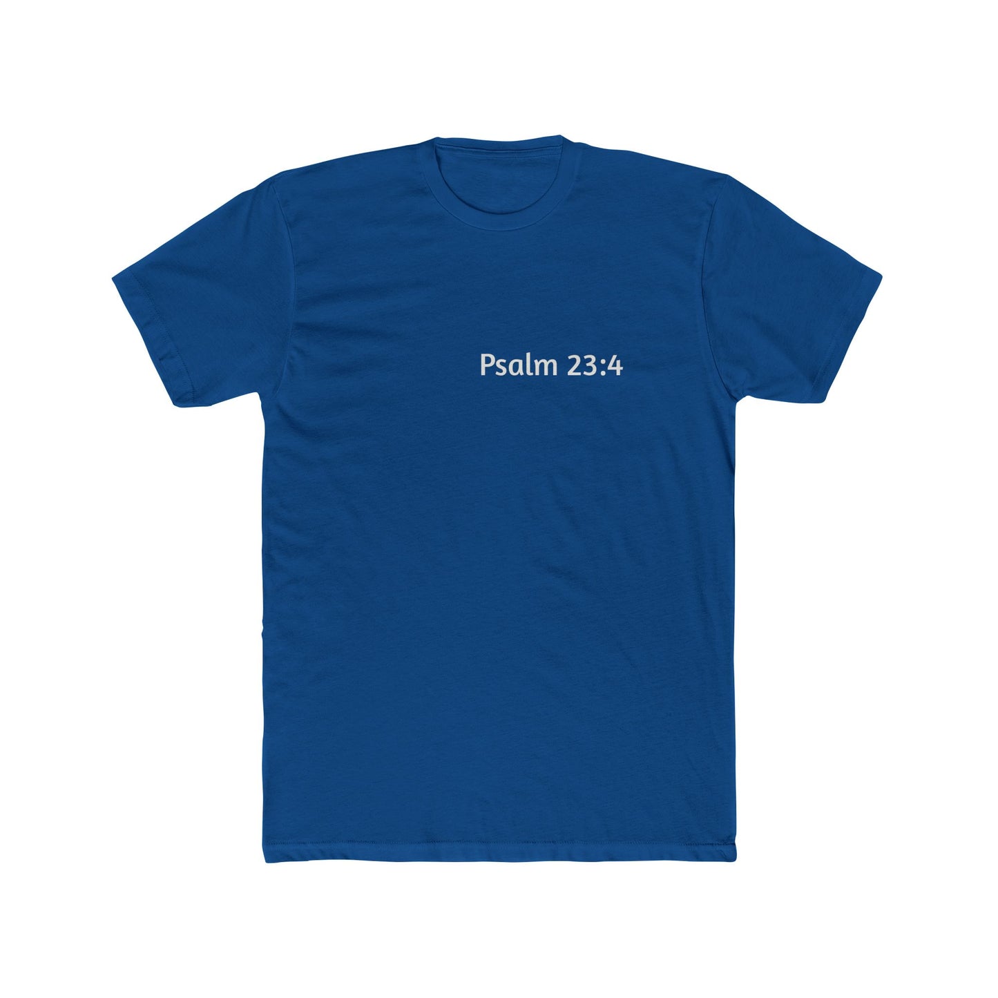 Dark Shirts - Psalm 23:4 - Unisex Cotton Crew Tee – Psalm 23:4, Inspirational Shirt, Christian Apparel, Gift for Believers, Casual Wear