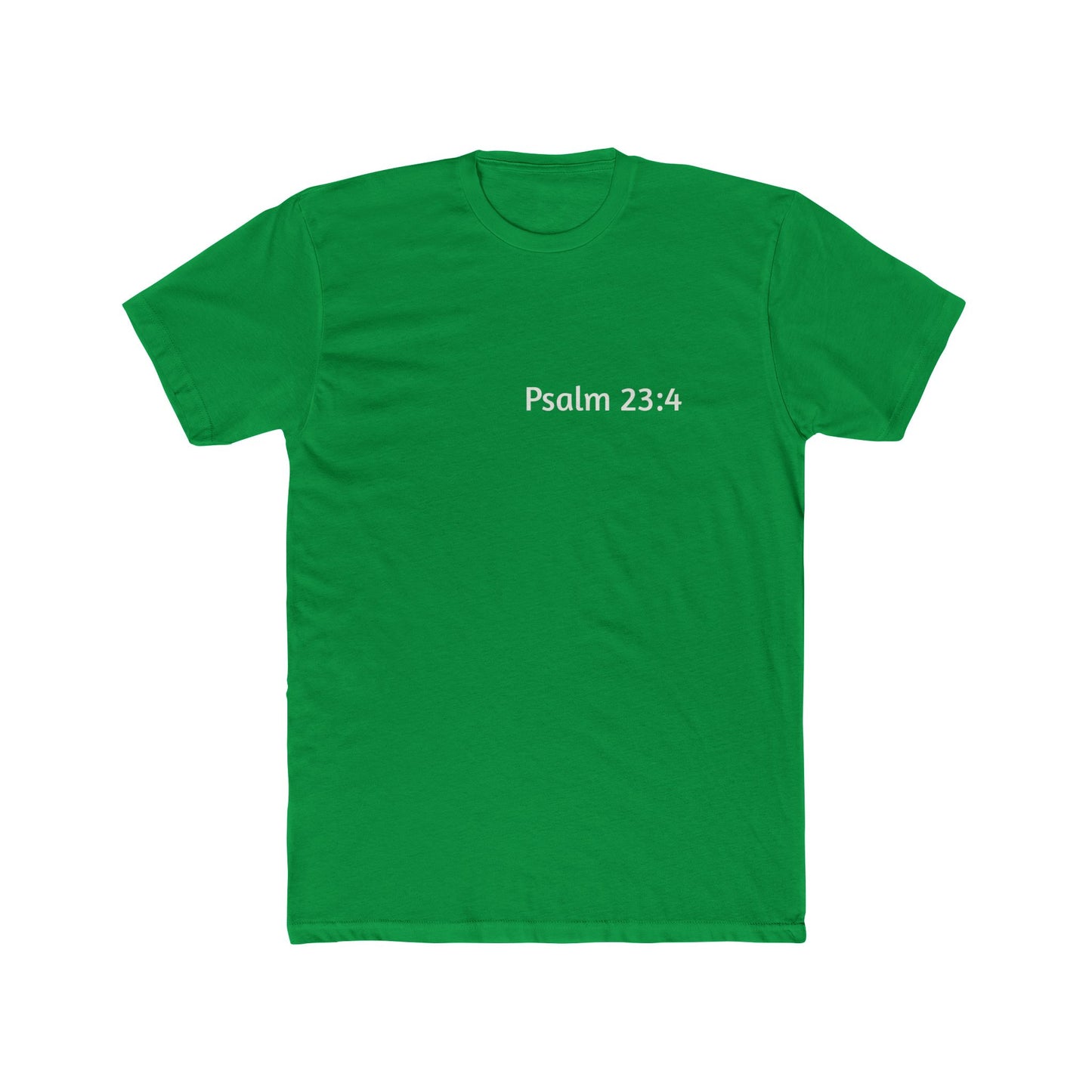Dark Shirts - Psalm 23:4 - Unisex Cotton Crew Tee – Psalm 23:4, Inspirational Shirt, Christian Apparel, Gift for Believers, Casual Wear