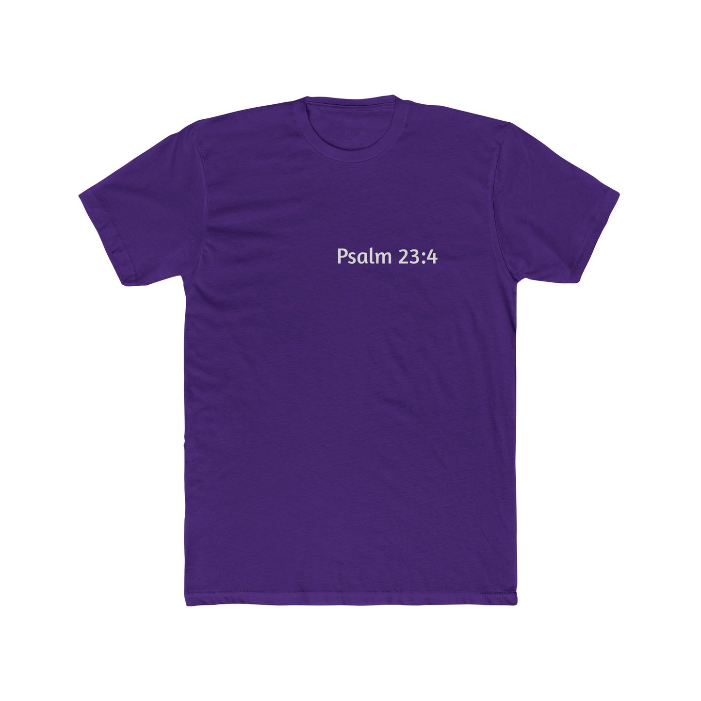 Dark Shirts - Psalm 23:4 - Unisex Cotton Crew Tee – Psalm 23:4, Inspirational Shirt, Christian Apparel, Gift for Believers, Casual Wear