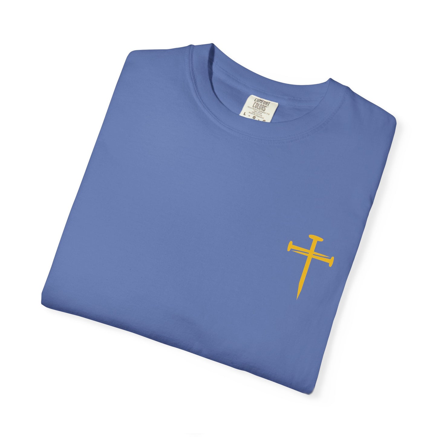 Dark - Edgy Nail Cross Design. Garment-Dyed T-Shirt with Minimalist Design, Unisex Casual Tee, Summer Wardrobe Staple, Gift for Him/Her, Trendy Fashion Top