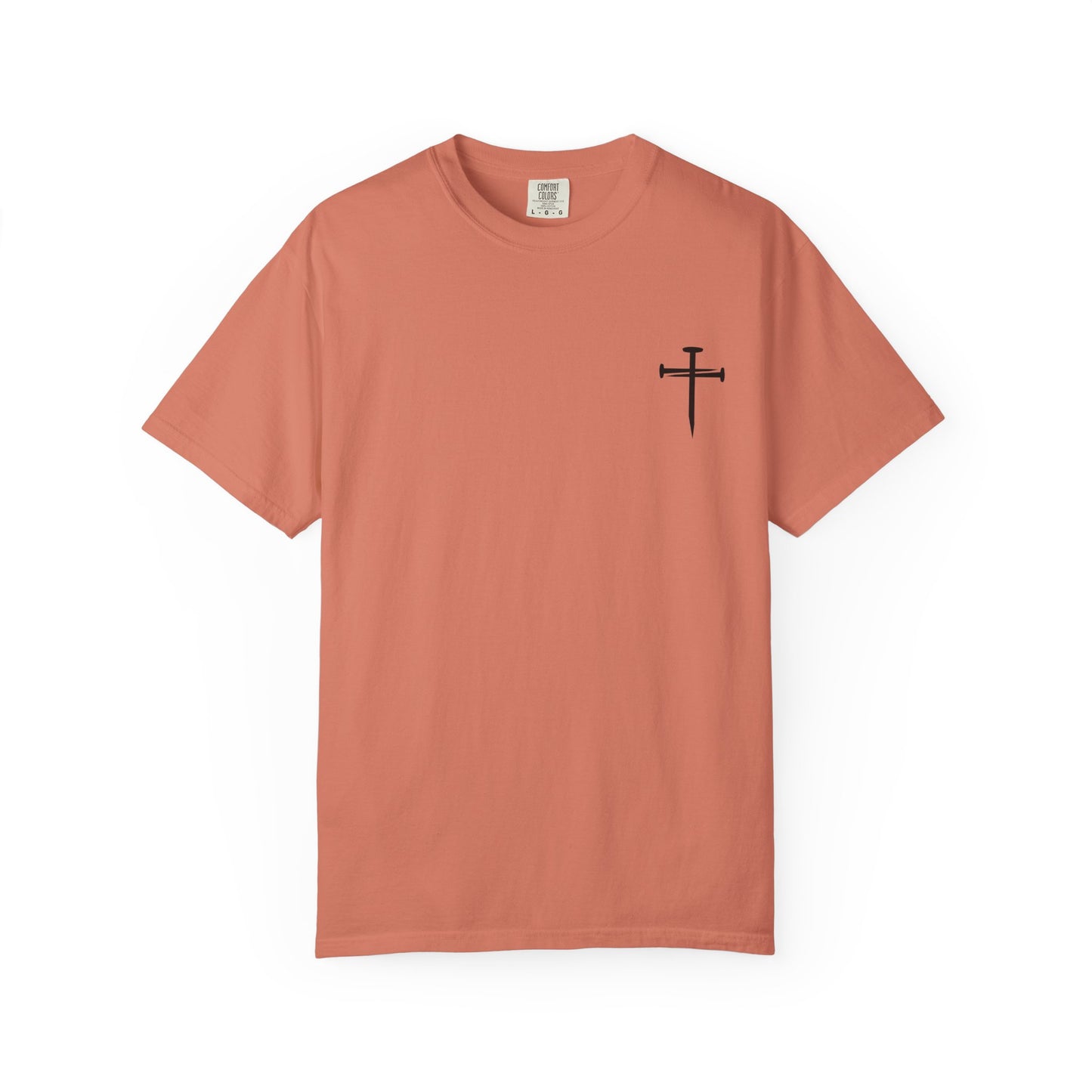 Edgy Nail Cross Design. Garment-Dyed T-Shirt with Minimalist Design, Unisex Casual Tee, Summer Wardrobe Staple, Gift for Him/Her, Trendy Fashion Top