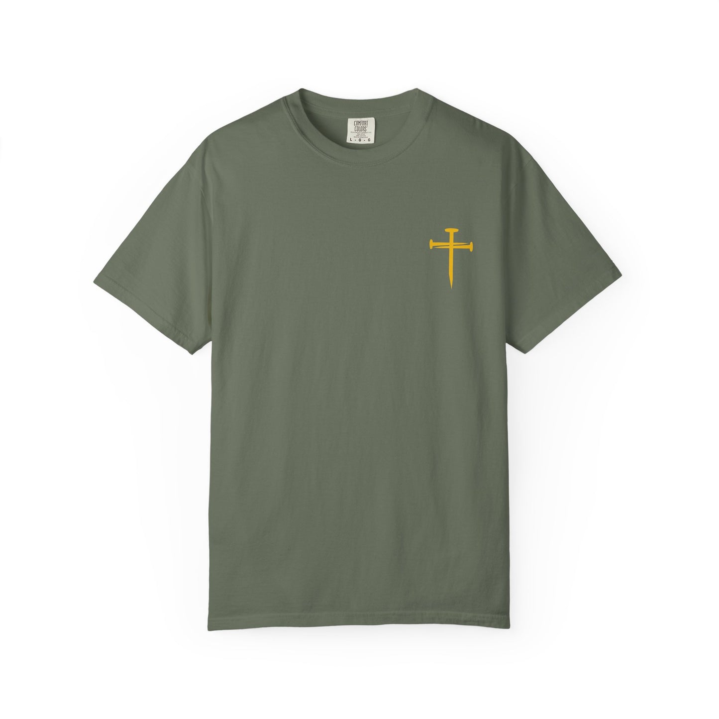 Dark - Edgy Nail Cross Design. Garment-Dyed T-Shirt with Minimalist Design, Unisex Casual Tee, Summer Wardrobe Staple, Gift for Him/Her, Trendy Fashion Top