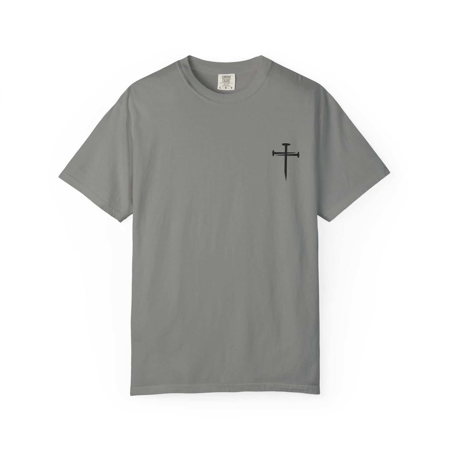 Edgy Nail Cross Design. Garment-Dyed T-Shirt with Minimalist Design, Unisex Casual Tee, Summer Wardrobe Staple, Gift for Him/Her, Trendy Fashion Top