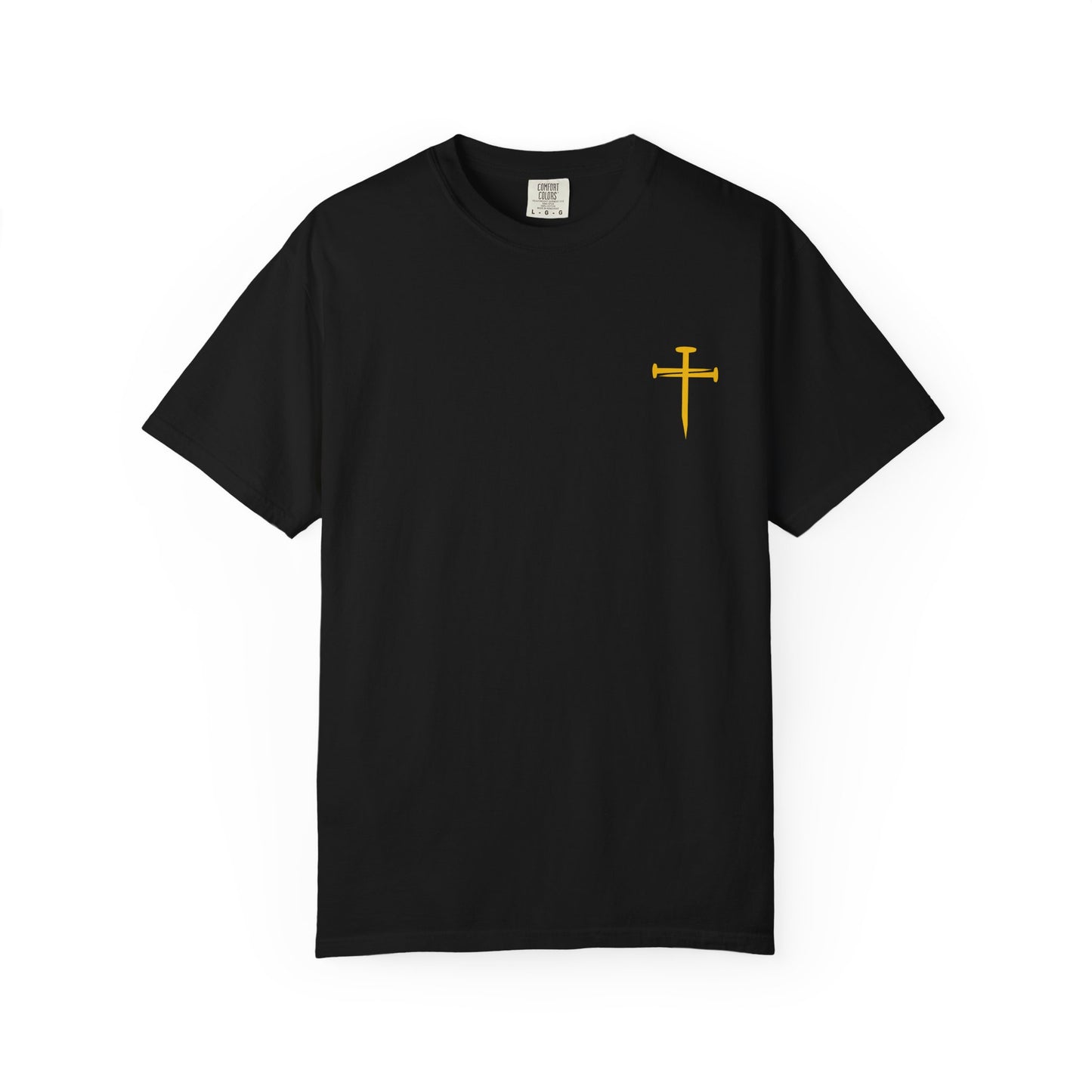 Dark - Edgy Nail Cross Design. Garment-Dyed T-Shirt with Minimalist Design, Unisex Casual Tee, Summer Wardrobe Staple, Gift for Him/Her, Trendy Fashion Top