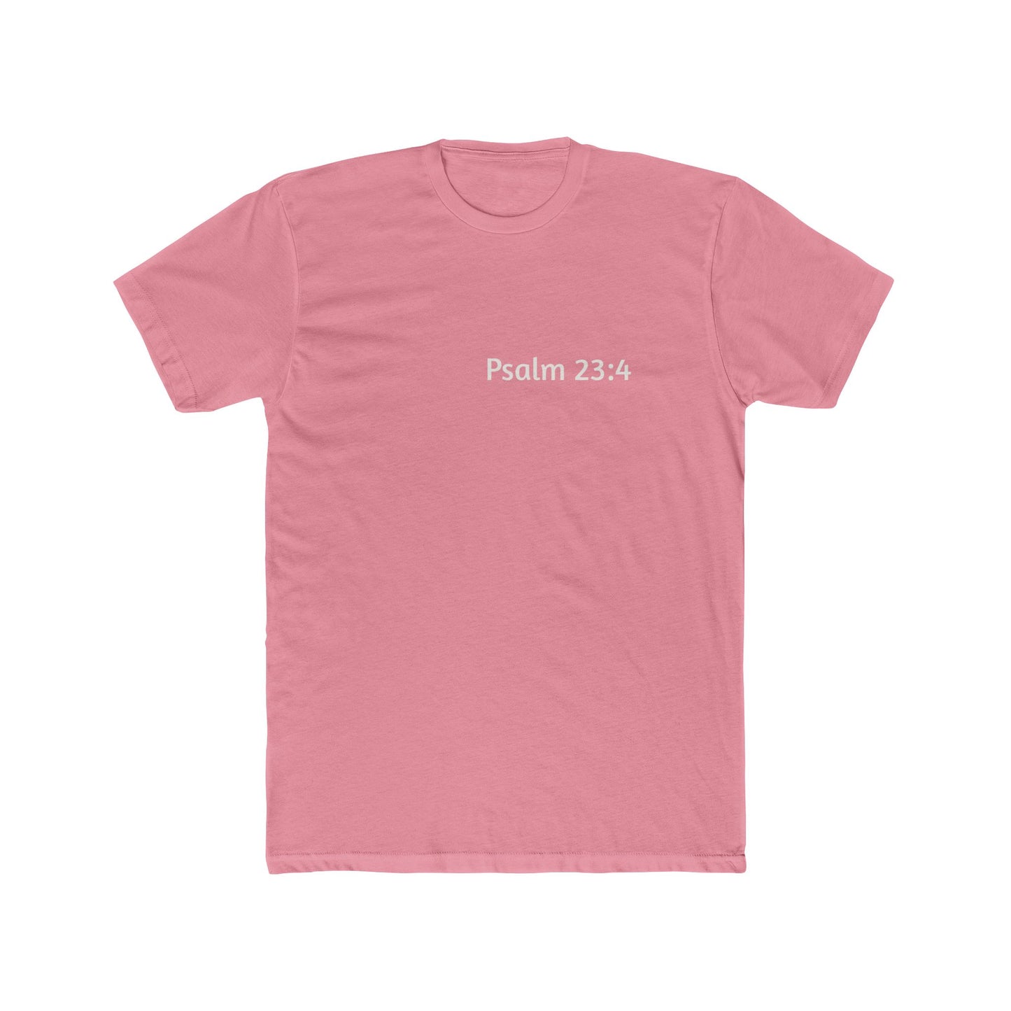 Dark Shirts - Psalm 23:4 - Unisex Cotton Crew Tee – Psalm 23:4, Inspirational Shirt, Christian Apparel, Gift for Believers, Casual Wear