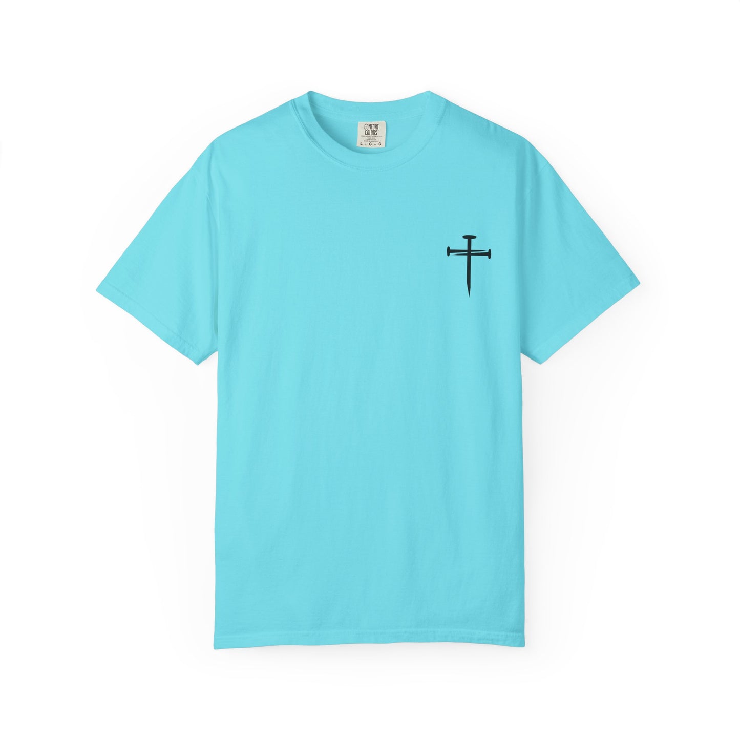 Edgy Nail Cross Design. Garment-Dyed T-Shirt with Minimalist Design, Unisex Casual Tee, Summer Wardrobe Staple, Gift for Him/Her, Trendy Fashion Top