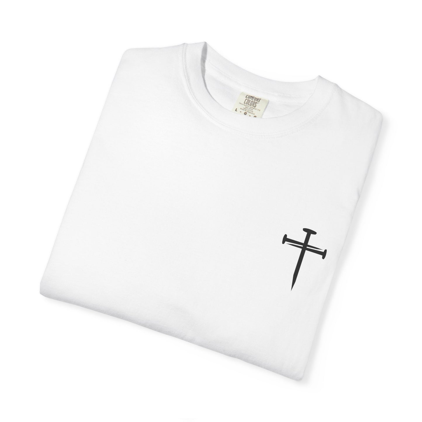 Edgy Nail Cross Design. Garment-Dyed T-Shirt with Minimalist Design, Unisex Casual Tee, Summer Wardrobe Staple, Gift for Him/Her, Trendy Fashion Top