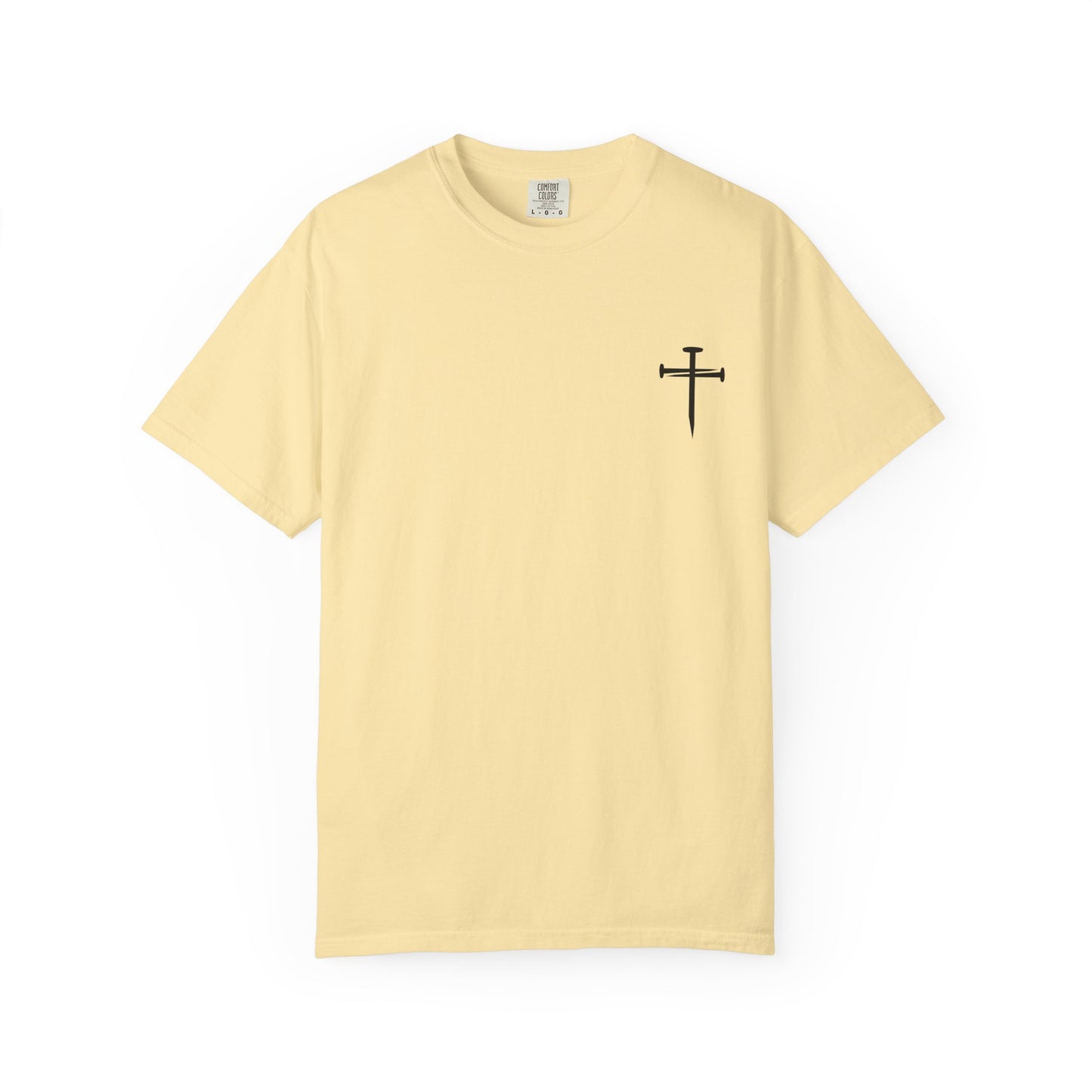 Edgy Nail Cross Design. Garment-Dyed T-Shirt with Minimalist Design, Unisex Casual Tee, Summer Wardrobe Staple, Gift for Him/Her, Trendy Fashion Top