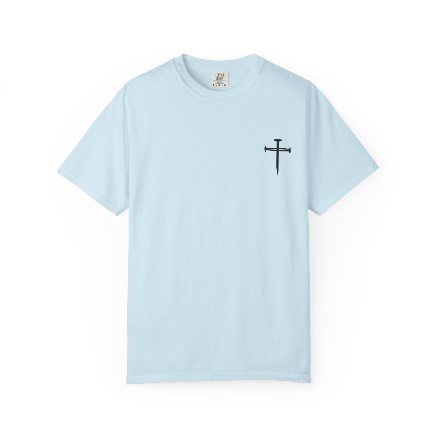 Edgy Nail Cross Design. Garment-Dyed T-Shirt with Minimalist Design, Unisex Casual Tee, Summer Wardrobe Staple, Gift for Him/Her, Trendy Fashion Top