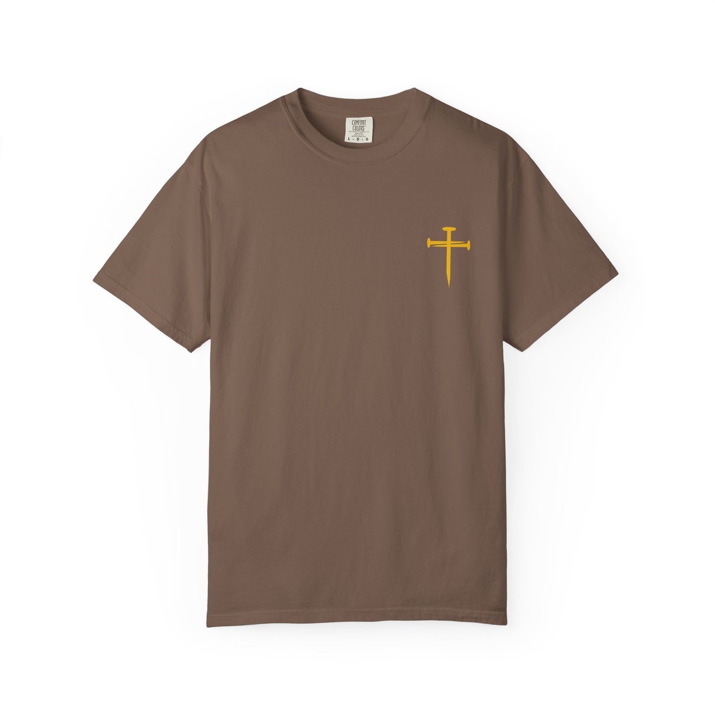 Dark - Edgy Nail Cross Design. Garment-Dyed T-Shirt with Minimalist Design, Unisex Casual Tee, Summer Wardrobe Staple, Gift for Him/Her, Trendy Fashion Top