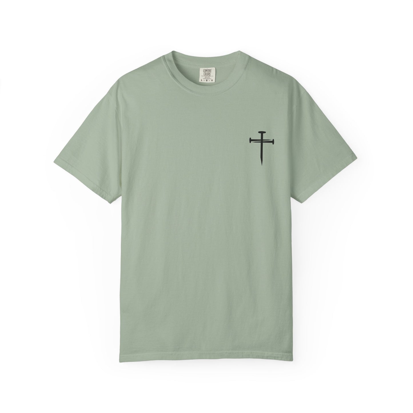 Edgy Nail Cross Design. Garment-Dyed T-Shirt with Minimalist Design, Unisex Casual Tee, Summer Wardrobe Staple, Gift for Him/Her, Trendy Fashion Top