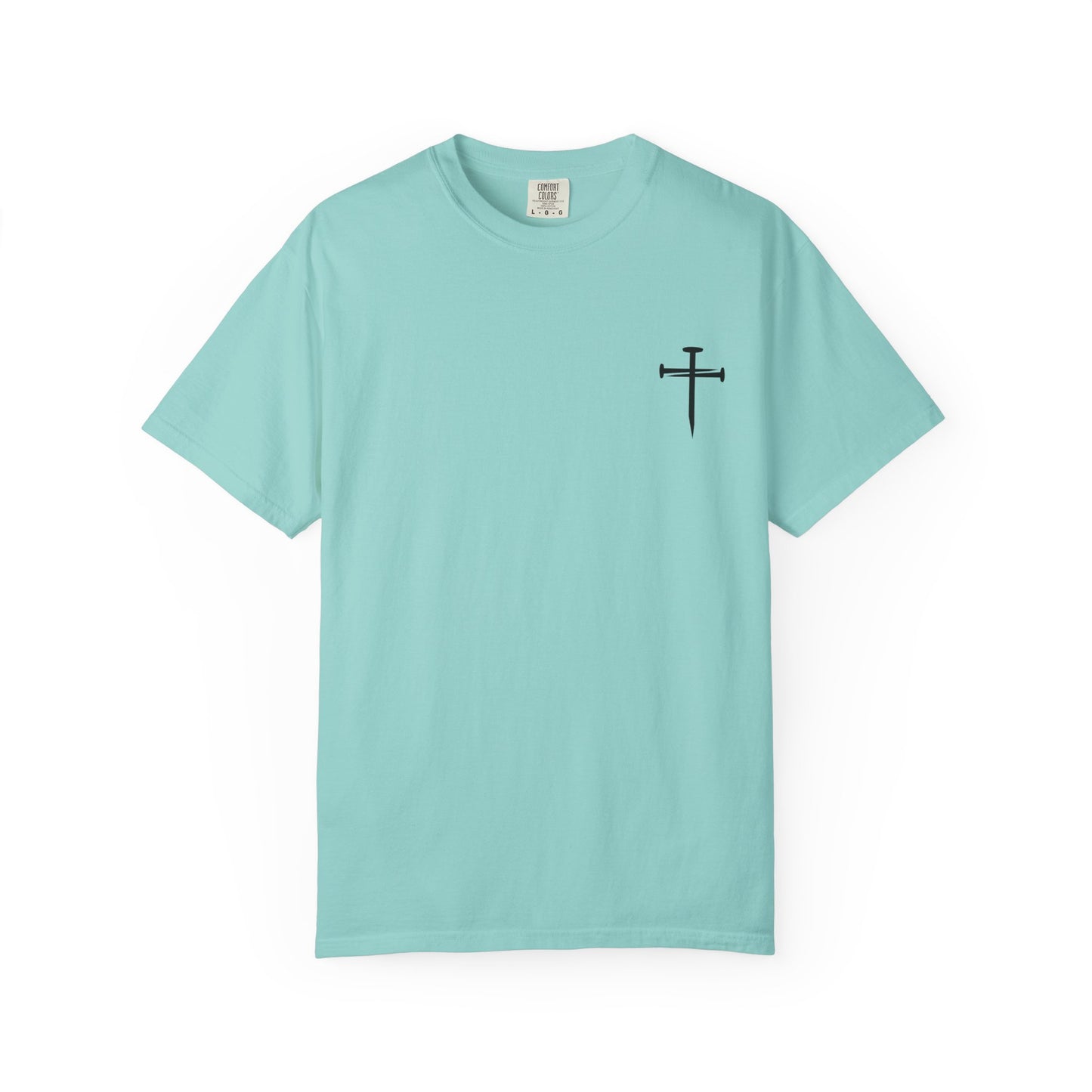 Edgy Nail Cross Design. Garment-Dyed T-Shirt with Minimalist Design, Unisex Casual Tee, Summer Wardrobe Staple, Gift for Him/Her, Trendy Fashion Top