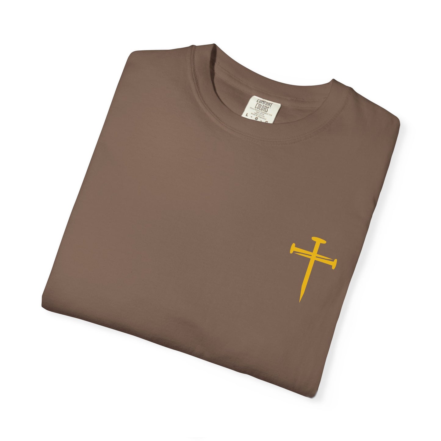 Dark - Edgy Nail Cross Design. Garment-Dyed T-Shirt with Minimalist Design, Unisex Casual Tee, Summer Wardrobe Staple, Gift for Him/Her, Trendy Fashion Top