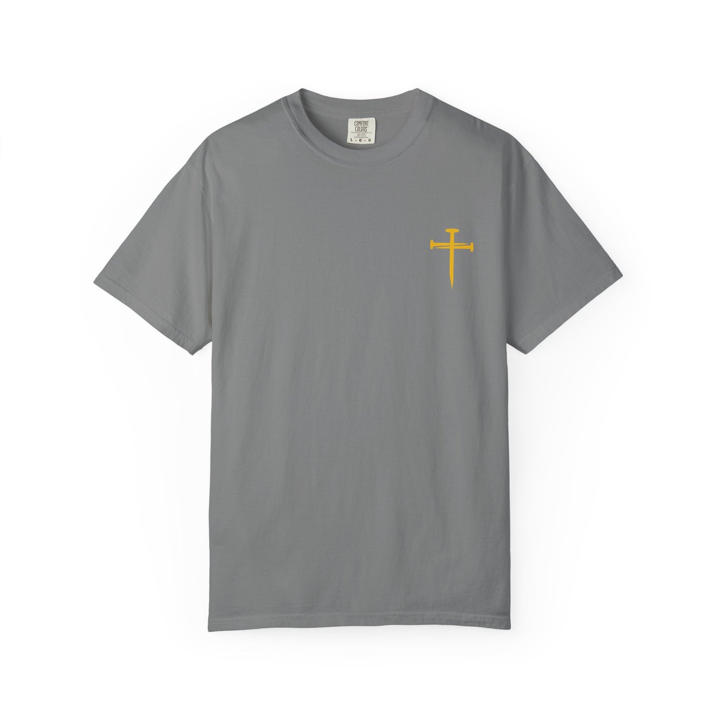 Dark - Edgy Nail Cross Design. Garment-Dyed T-Shirt with Minimalist Design, Unisex Casual Tee, Summer Wardrobe Staple, Gift for Him/Her, Trendy Fashion Top
