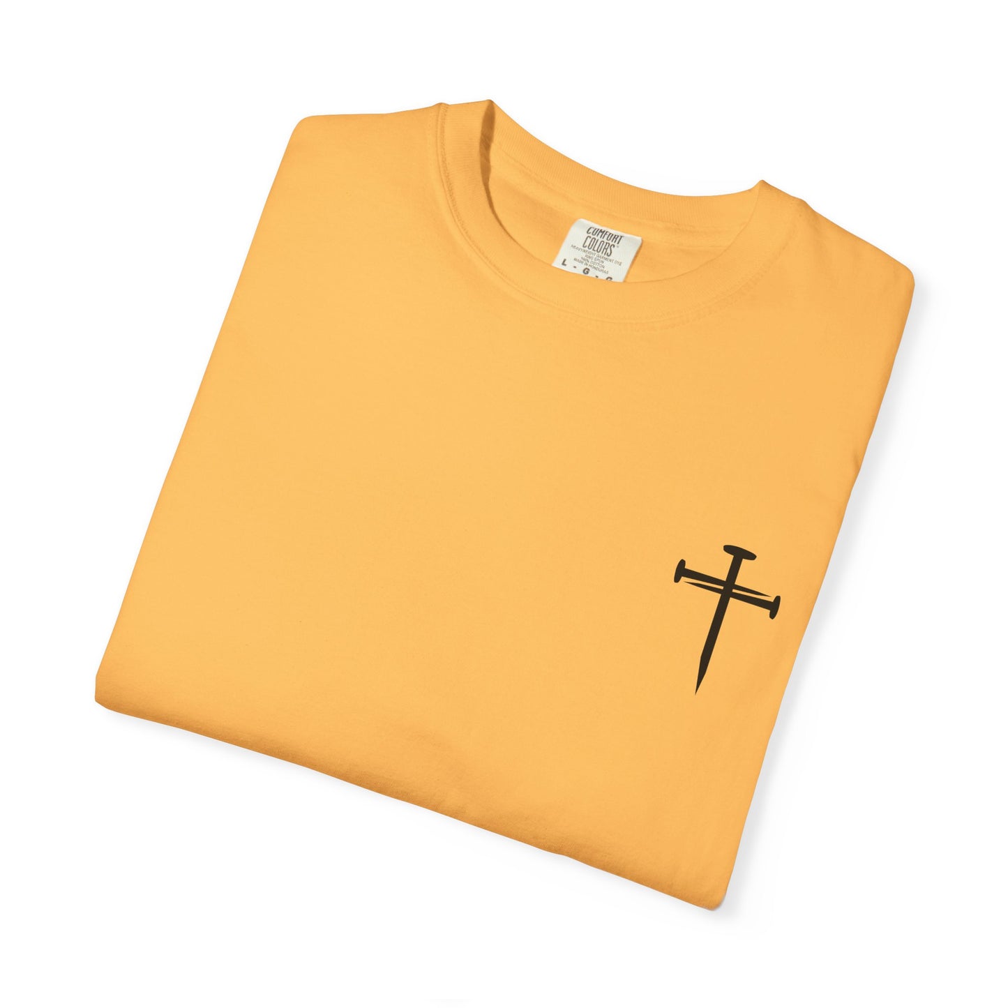 Edgy Nail Cross Design. Garment-Dyed T-Shirt with Minimalist Design, Unisex Casual Tee, Summer Wardrobe Staple, Gift for Him/Her, Trendy Fashion Top