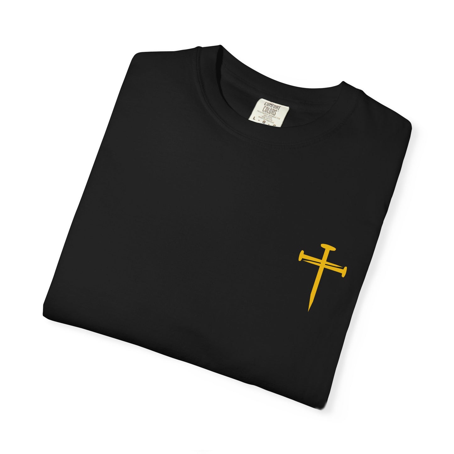 Dark - Edgy Nail Cross Design. Garment-Dyed T-Shirt with Minimalist Design, Unisex Casual Tee, Summer Wardrobe Staple, Gift for Him/Her, Trendy Fashion Top