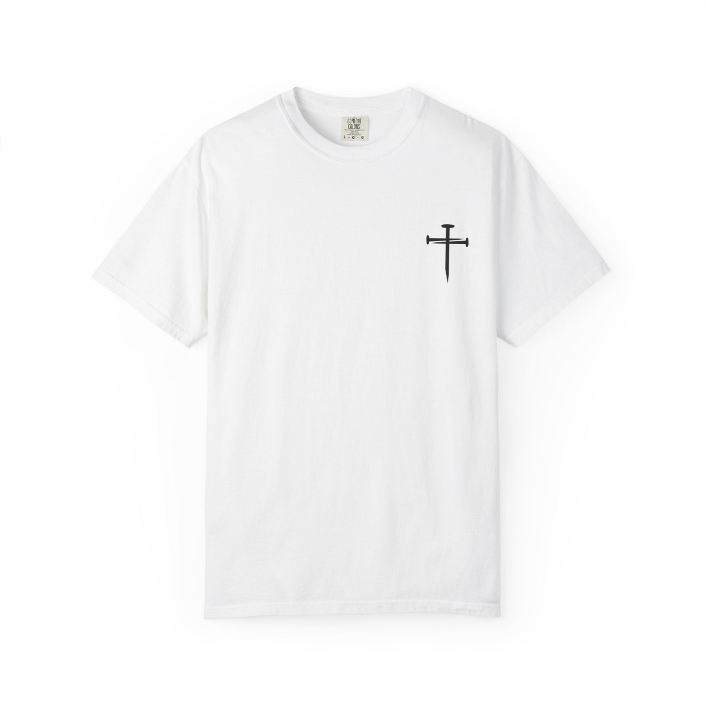 Edgy Nail Cross Design. Garment-Dyed T-Shirt with Minimalist Design, Unisex Casual Tee, Summer Wardrobe Staple, Gift for Him/Her, Trendy Fashion Top