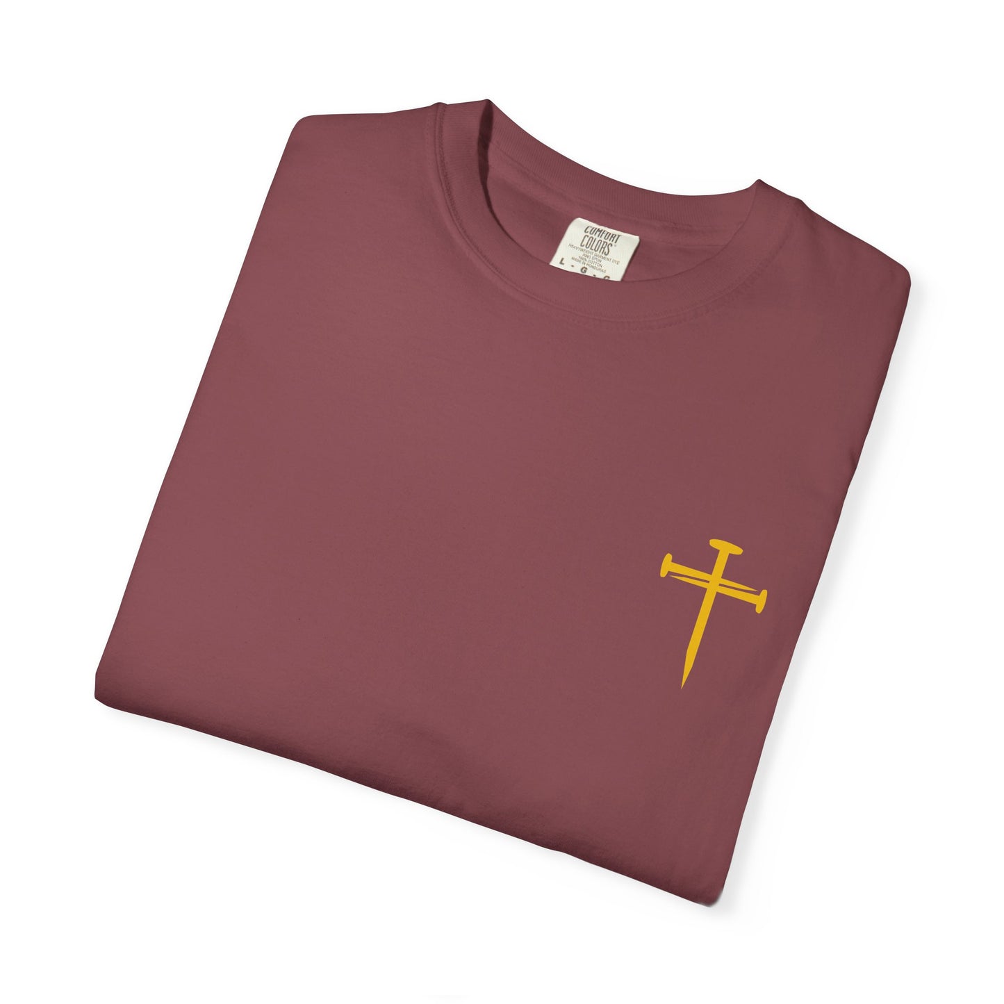Dark - Edgy Nail Cross Design. Garment-Dyed T-Shirt with Minimalist Design, Unisex Casual Tee, Summer Wardrobe Staple, Gift for Him/Her, Trendy Fashion Top