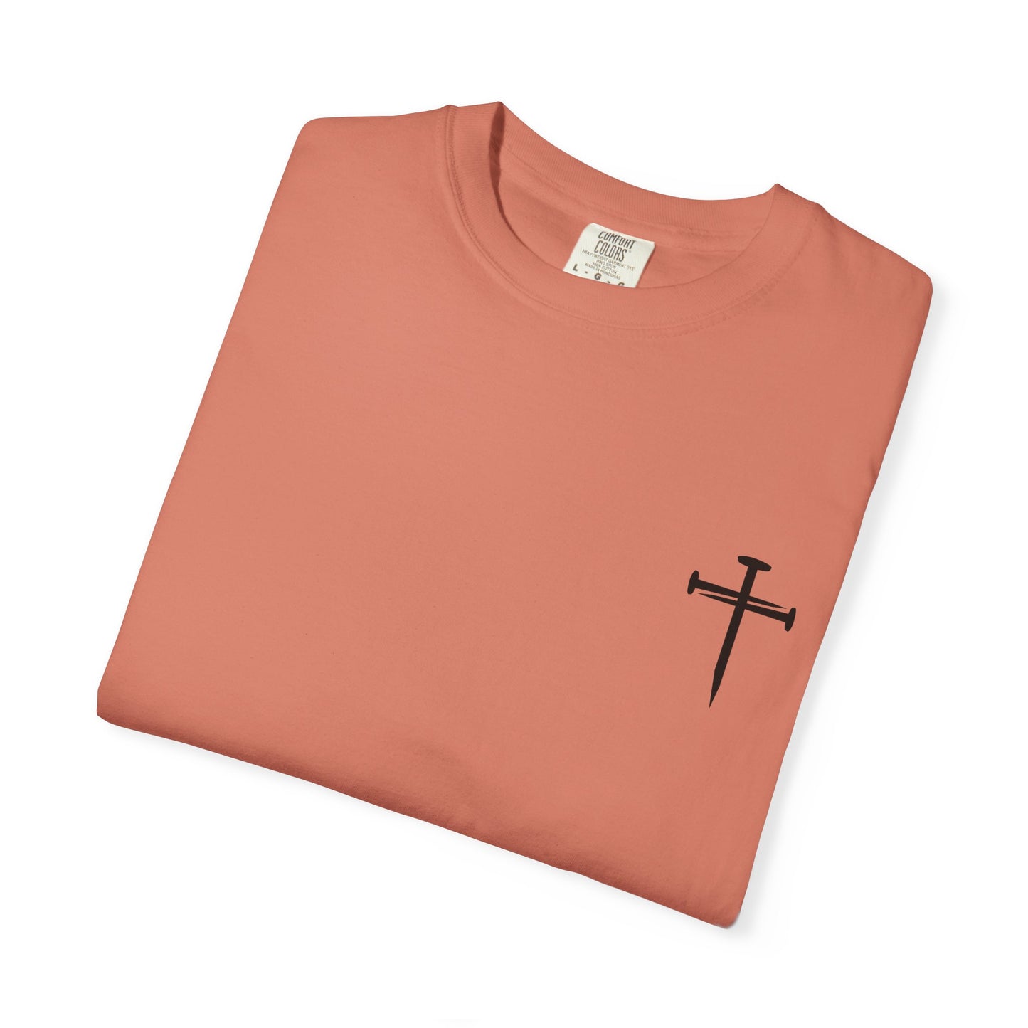 Edgy Nail Cross Design. Garment-Dyed T-Shirt with Minimalist Design, Unisex Casual Tee, Summer Wardrobe Staple, Gift for Him/Her, Trendy Fashion Top