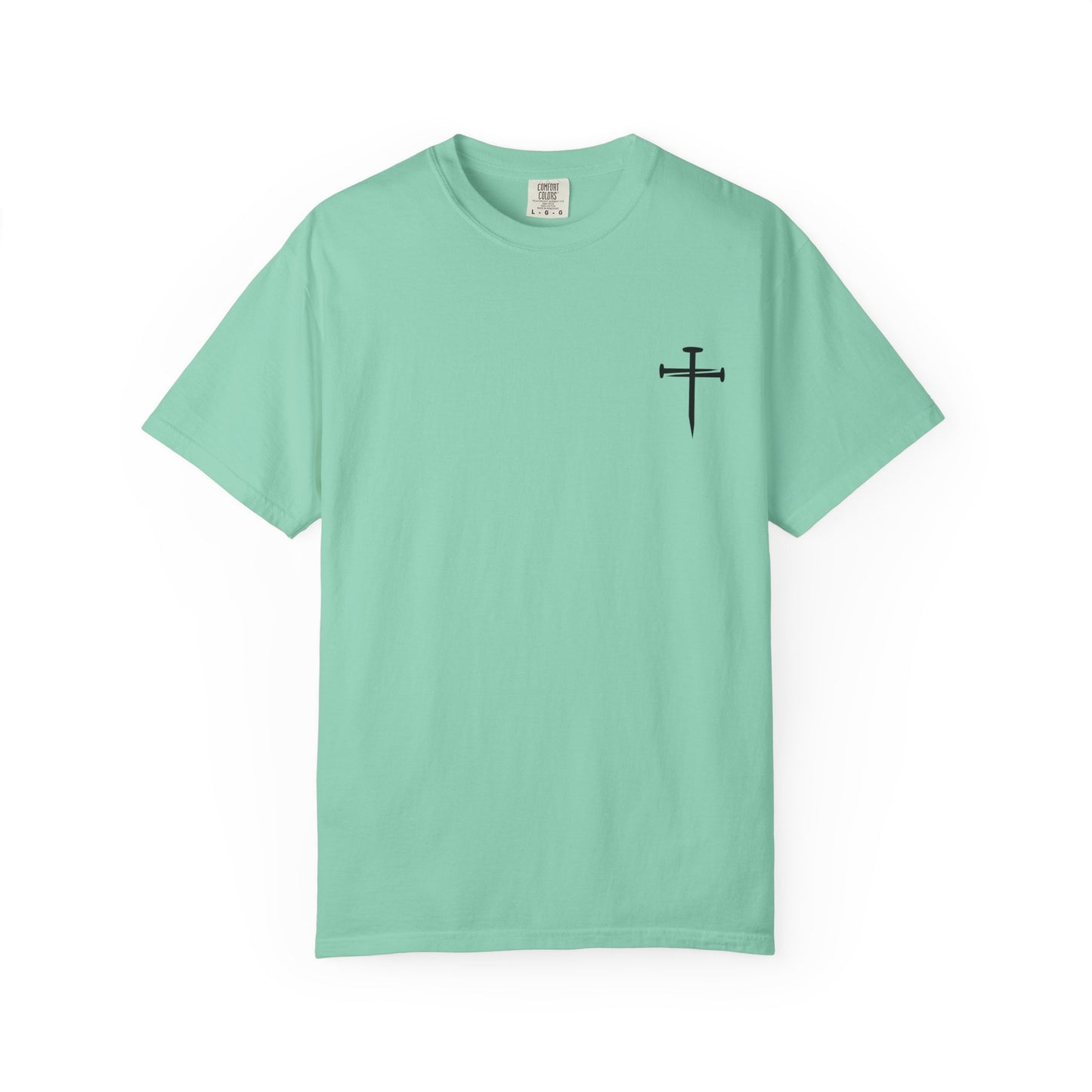 Edgy Nail Cross Design. Garment-Dyed T-Shirt with Minimalist Design, Unisex Casual Tee, Summer Wardrobe Staple, Gift for Him/Her, Trendy Fashion Top