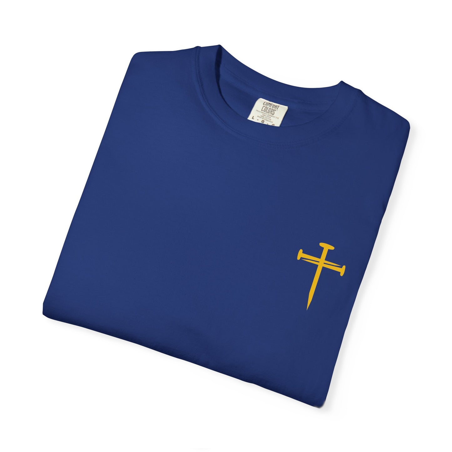 Dark - Edgy Nail Cross Design. Garment-Dyed T-Shirt with Minimalist Design, Unisex Casual Tee, Summer Wardrobe Staple, Gift for Him/Her, Trendy Fashion Top