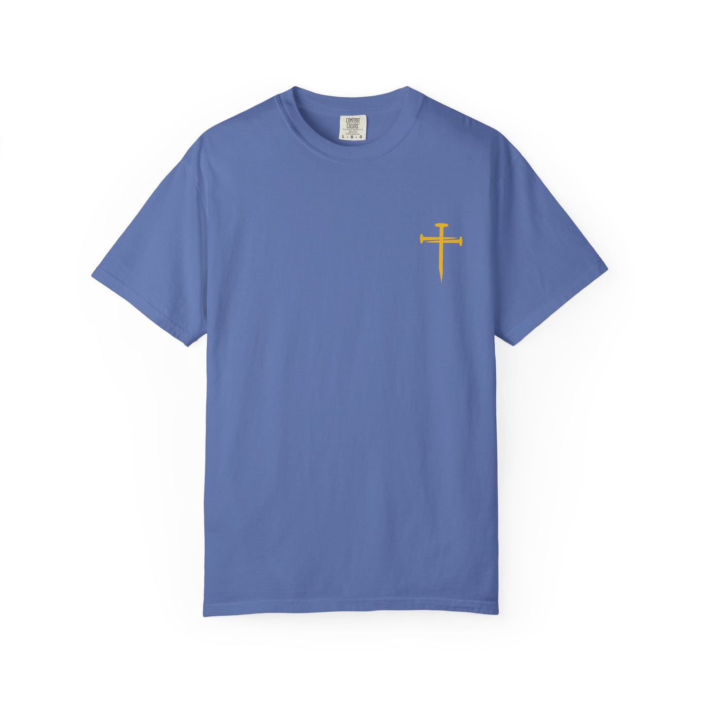 Dark - Edgy Nail Cross Design. Garment-Dyed T-Shirt with Minimalist Design, Unisex Casual Tee, Summer Wardrobe Staple, Gift for Him/Her, Trendy Fashion Top