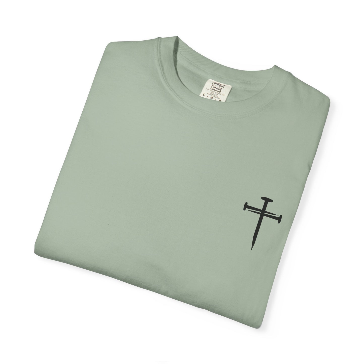 Edgy Nail Cross Design. Garment-Dyed T-Shirt with Minimalist Design, Unisex Casual Tee, Summer Wardrobe Staple, Gift for Him/Her, Trendy Fashion Top