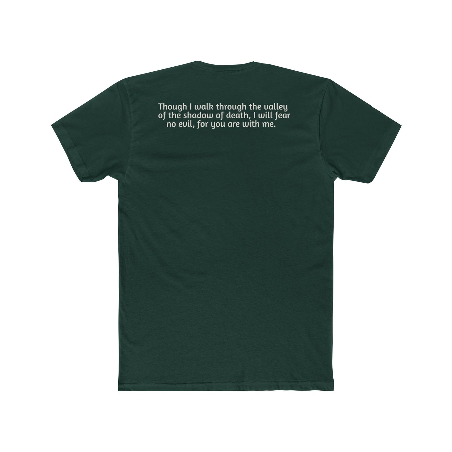 Dark Shirts - Psalm 23:4 - Unisex Cotton Crew Tee – Psalm 23:4, Inspirational Shirt, Christian Apparel, Gift for Believers, Casual Wear