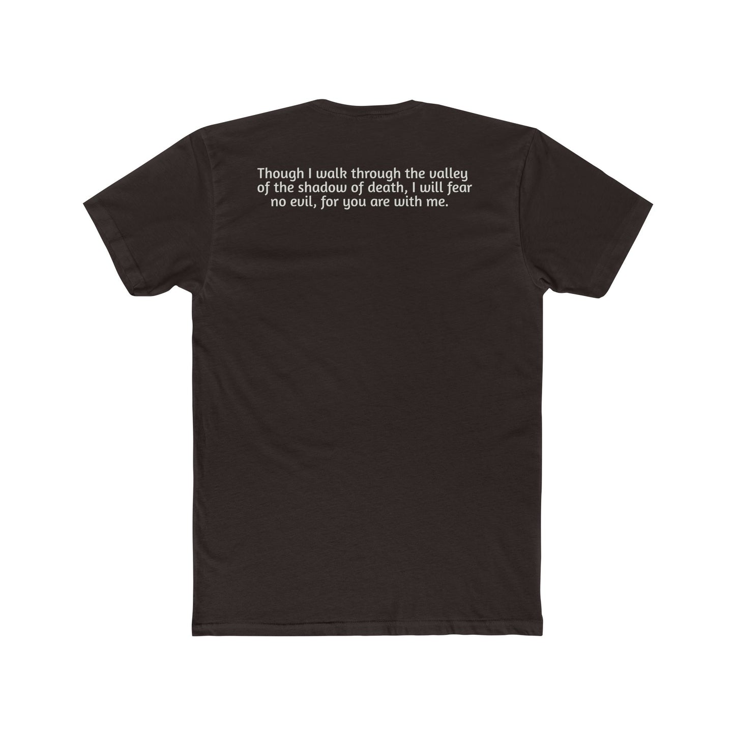 Dark Shirts - Psalm 23:4 - Unisex Cotton Crew Tee – Psalm 23:4, Inspirational Shirt, Christian Apparel, Gift for Believers, Casual Wear