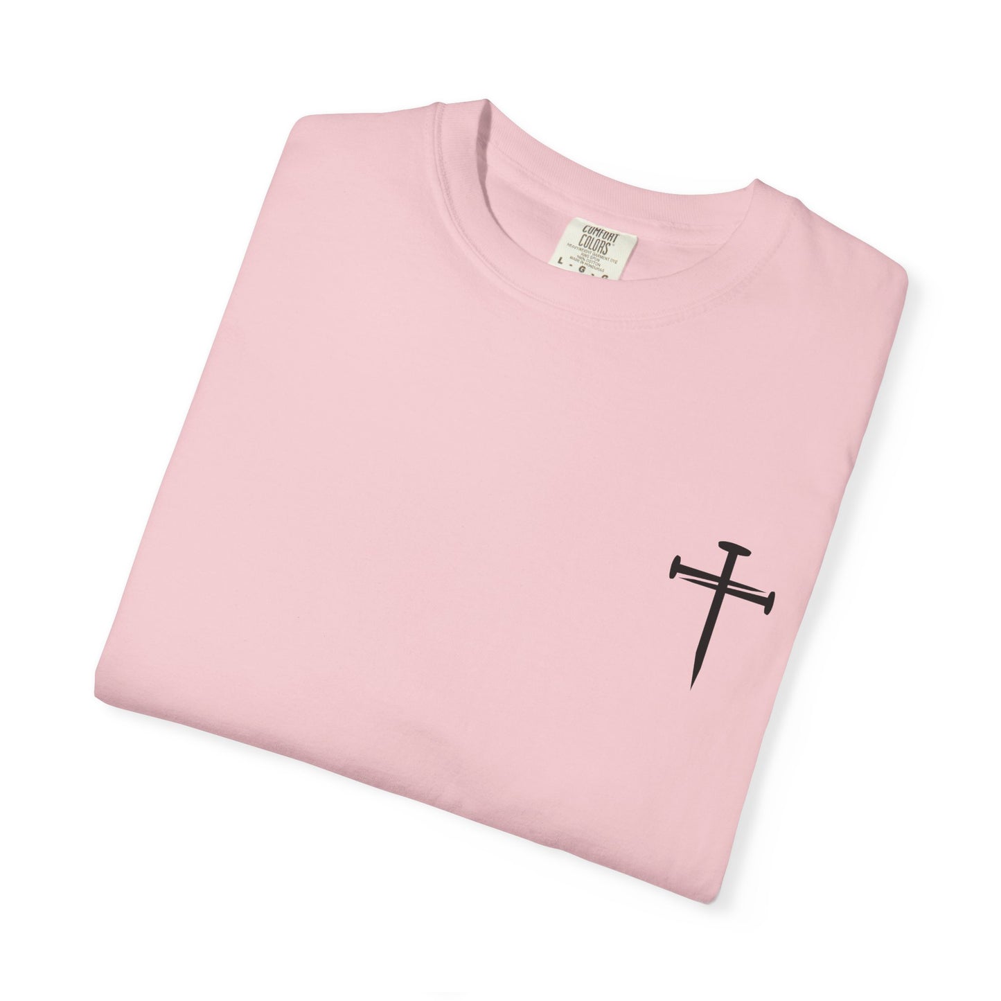 Edgy Nail Cross Design. Garment-Dyed T-Shirt with Minimalist Design, Unisex Casual Tee, Summer Wardrobe Staple, Gift for Him/Her, Trendy Fashion Top