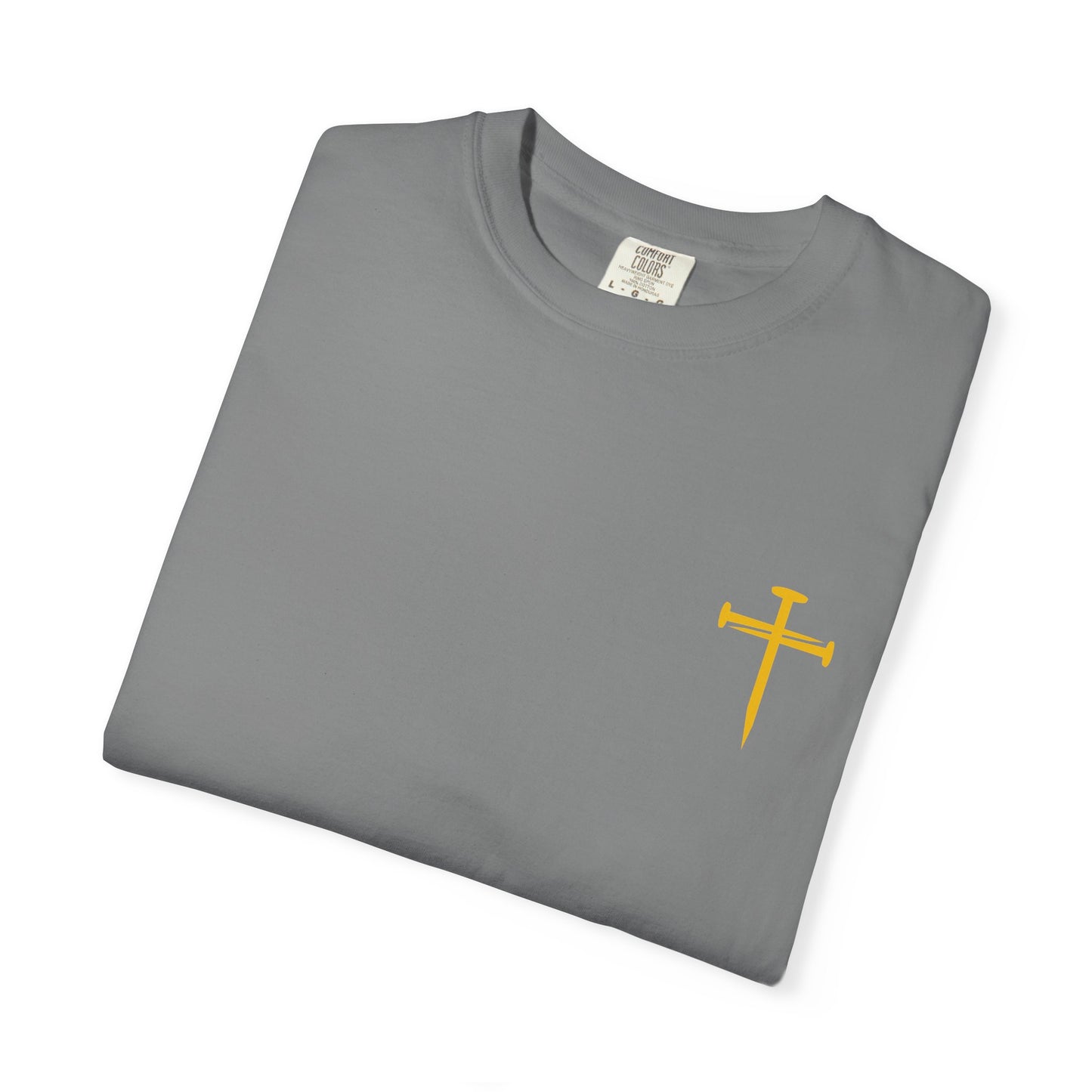 Dark - Edgy Nail Cross Design. Garment-Dyed T-Shirt with Minimalist Design, Unisex Casual Tee, Summer Wardrobe Staple, Gift for Him/Her, Trendy Fashion Top