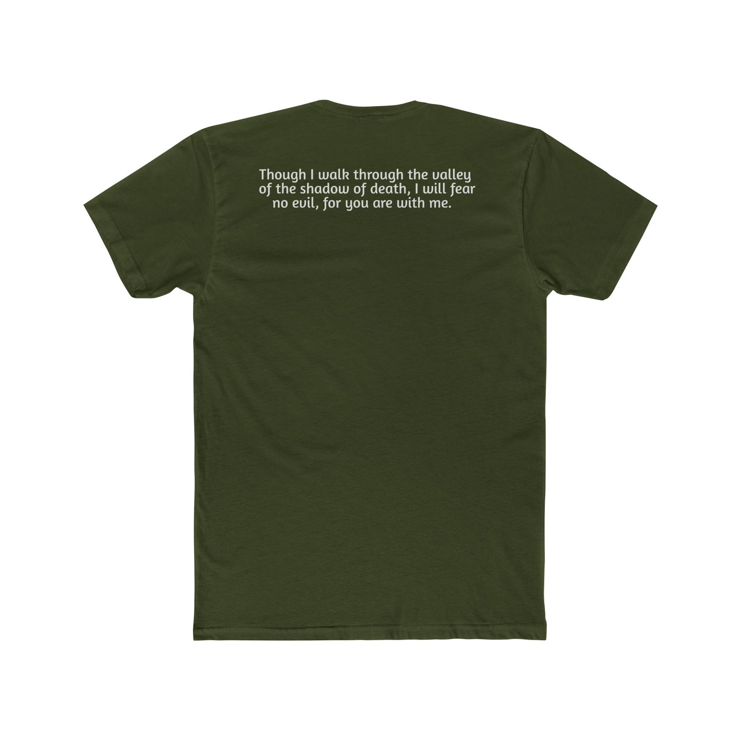 Dark Shirts - Psalm 23:4 - Unisex Cotton Crew Tee – Psalm 23:4, Inspirational Shirt, Christian Apparel, Gift for Believers, Casual Wear