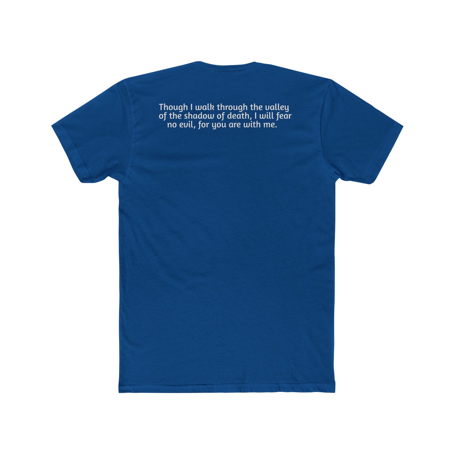Dark Shirts - Psalm 23:4 - Unisex Cotton Crew Tee – Psalm 23:4, Inspirational Shirt, Christian Apparel, Gift for Believers, Casual Wear