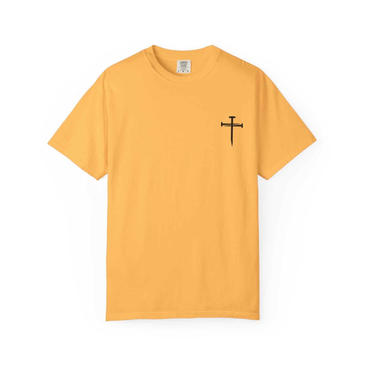 Edgy Nail Cross Design. Garment-Dyed T-Shirt with Minimalist Design, Unisex Casual Tee, Summer Wardrobe Staple, Gift for Him/Her, Trendy Fashion Top