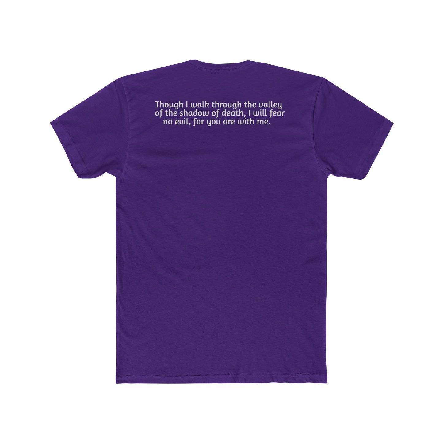 Dark Shirts - Psalm 23:4 - Unisex Cotton Crew Tee – Psalm 23:4, Inspirational Shirt, Christian Apparel, Gift for Believers, Casual Wear