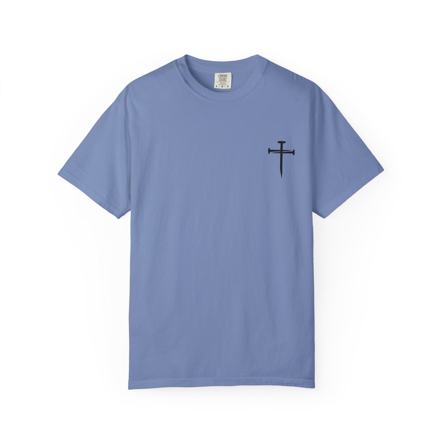 Edgy Nail Cross Design. Garment-Dyed T-Shirt with Minimalist Design, Unisex Casual Tee, Summer Wardrobe Staple, Gift for Him/Her, Trendy Fashion Top