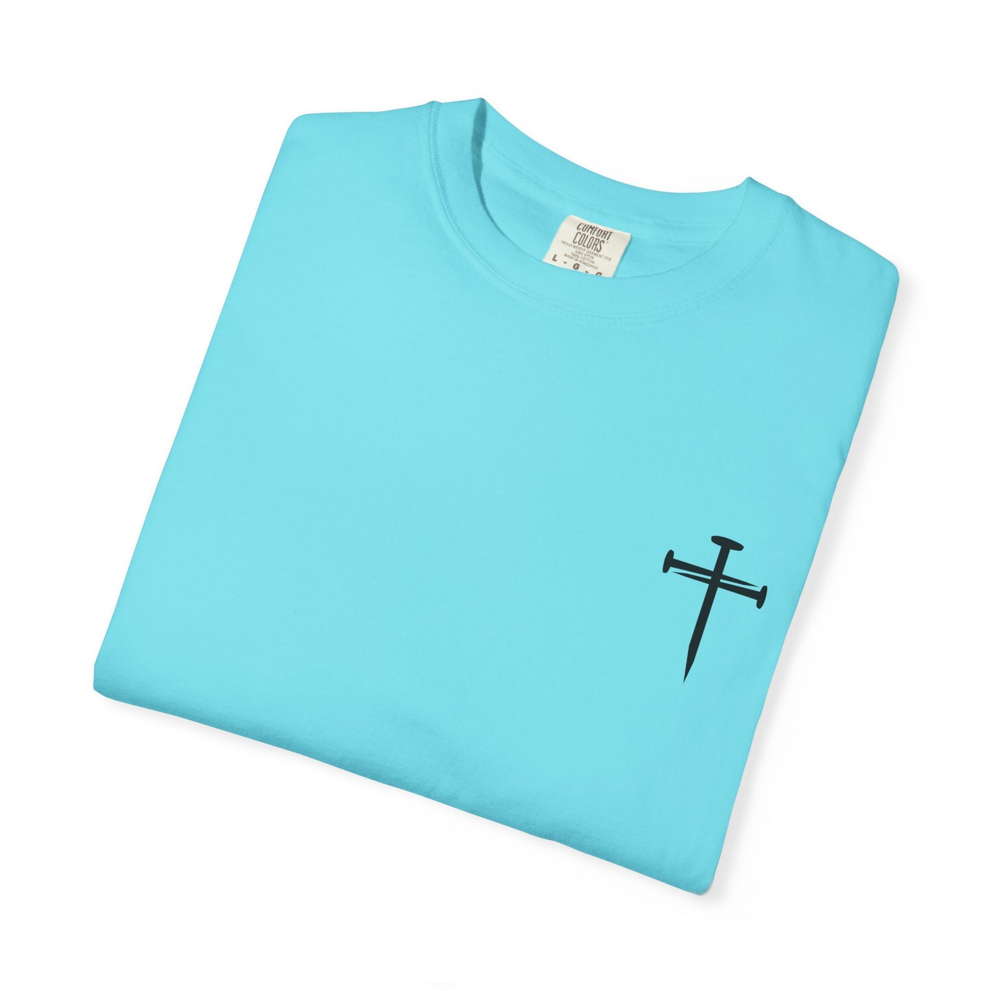 Edgy Nail Cross Design. Garment-Dyed T-Shirt with Minimalist Design, Unisex Casual Tee, Summer Wardrobe Staple, Gift for Him/Her, Trendy Fashion Top