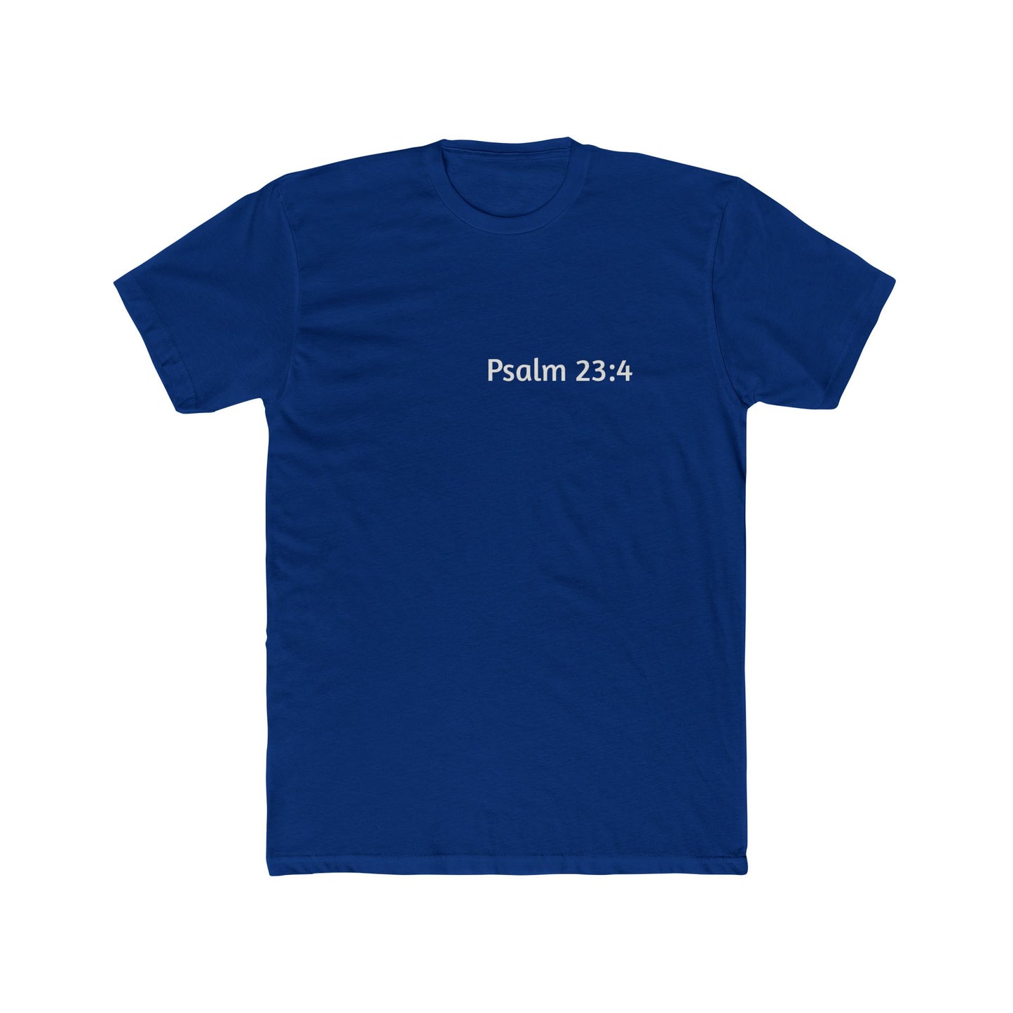Dark Shirts - Psalm 23:4 - Unisex Cotton Crew Tee – Psalm 23:4, Inspirational Shirt, Christian Apparel, Gift for Believers, Casual Wear