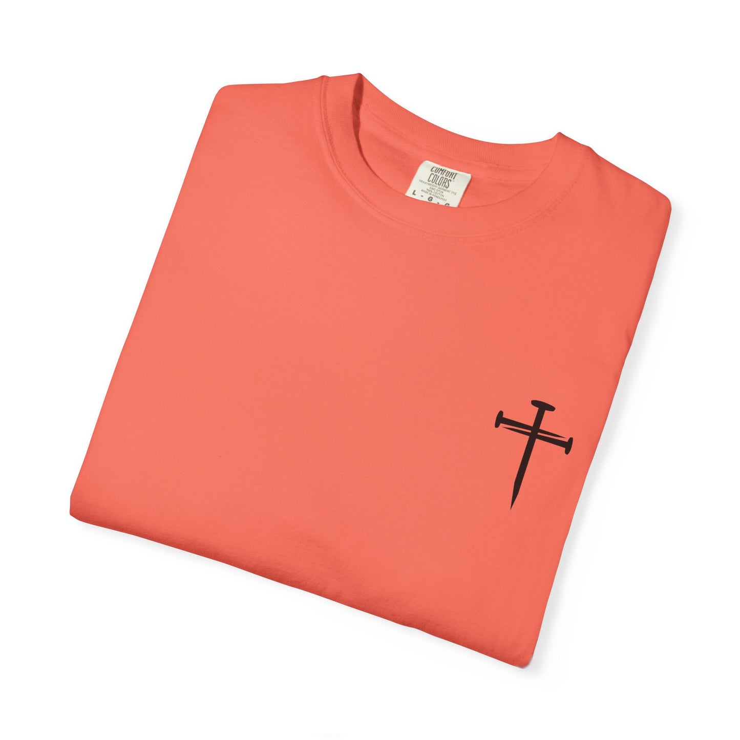Edgy Nail Cross Design. Garment-Dyed T-Shirt with Minimalist Design, Unisex Casual Tee, Summer Wardrobe Staple, Gift for Him/Her, Trendy Fashion Top