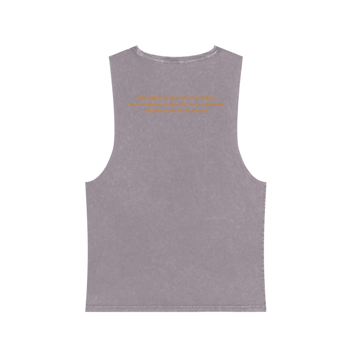 Luke 6:37 -- Unisex Vintage Stonewash Tank Top, Casual Summer Shirt, Fitness Apparel, Gift for Him, Motivational Wear, Outdoor Activities