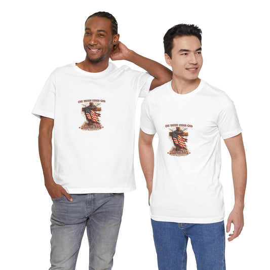 T-Shirt — 'One Nation Under God' American Flag Eagle Patriotic Tee