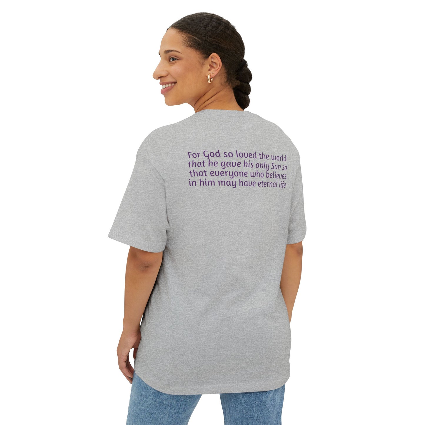 Light Shirts - John 3:16 - Unisex Oversized Tee, Comfortable Religious T-Shirt, Boxy Fit and Inspirational Quote, Casual Wear, Gift for Believers, [...]
